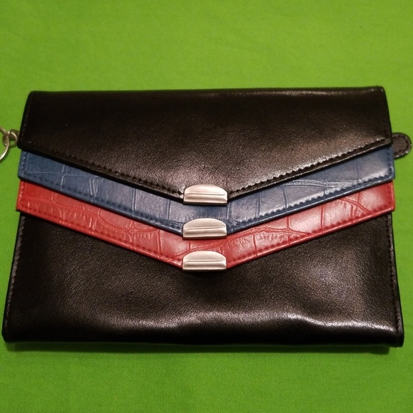 <SAMSONITE> Leather Clutch Wallet, 3 Pockets - Picture 2 of 8